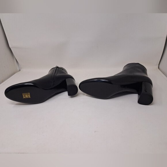 NWT Saint Laurent Paris LouLou 70 Zip Booties Ankle Boots Black Leather 38EU 8US - Picture 15 of 16